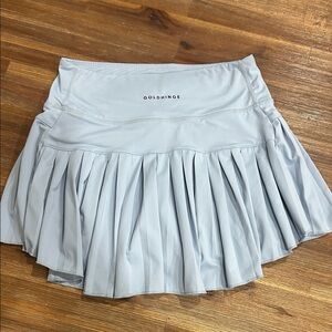 Goldhinge Women's Light Gray Pleated Mini Skirt